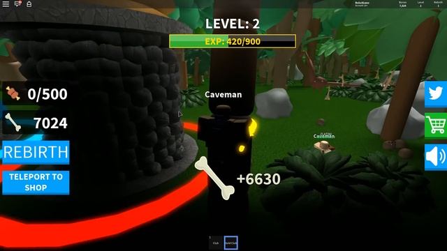 СИМУЛЯТОР ПЕЩЕРНОГО ЧЕЛОВЕКА REBIRTH СДЕЛАЛ ЕЩЕ СИЛЬНЕЕ в Roblox Caveman Simulator смотреть онлайн