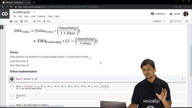 Learn Exponential Moving Average (EMA) using Python on Google Colab смотреть онлайн