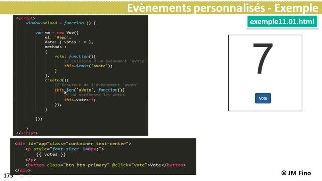 VueJS 11.01 Les évènements personnalises $on $emit $on $off смотреть онлайн