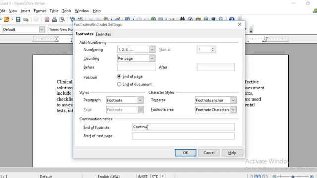 Open Office Writer Footnote and Endnote смотреть онлайн