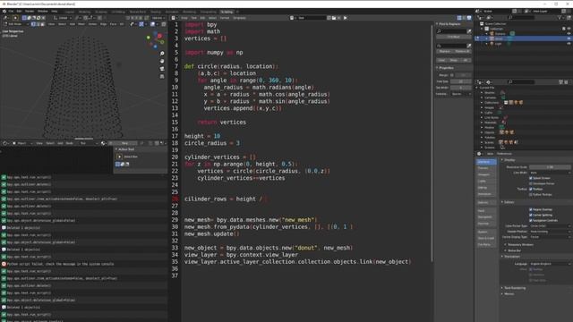 How to create a 3D spinning donut with Python, Blender [2.9] and some Donut-shaped math смотреть онлайн