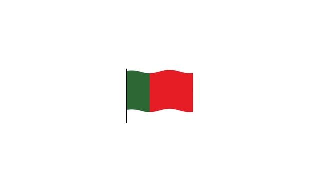 Portugal flag Lottie JSON animation смотреть онлайн