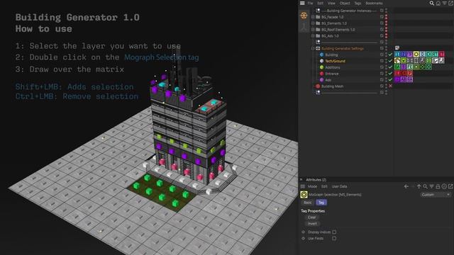 Cinema 4D Building Generator // How to use смотреть онлайн