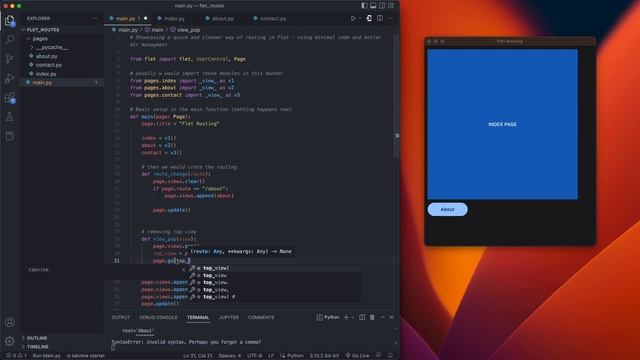 Python + Flet Tutorial: Efficient Routing Method In Flet смотреть онлайн
