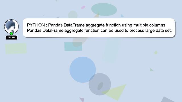 PYTHON : Pandas DataFrame aggregate function using multiple columns смотреть онлайн
