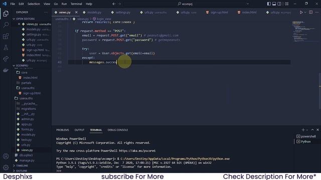 Login Users using Django| Django Authentication | E-commerce Website using Django | Ep. 5 смотреть онлайн