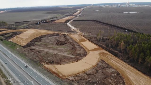 Новая дорожная развязка на М5 УРАЛ 984 км / маршрут "Европа-Западный Китай" / Самарская область смотреть онлайн
