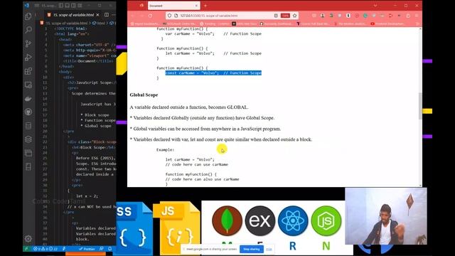 #16 Scope of variable in JavaScript in Tamil смотреть онлайн