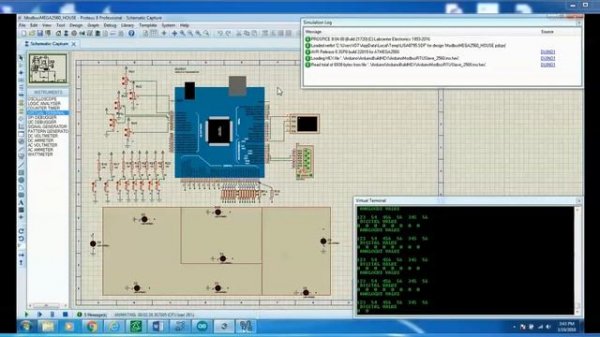 Arduino mega 2560 Modbus SLAVE RTU - Protues simulation - Indusoft web studio 8.0 Modbus RTU