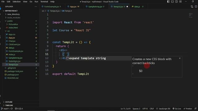#23. Template Literals in React (Telugu) смотреть онлайн