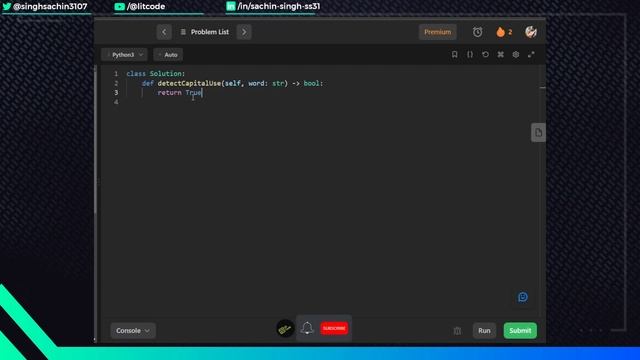 Leetcode 520. Detect Capital - Python смотреть онлайн