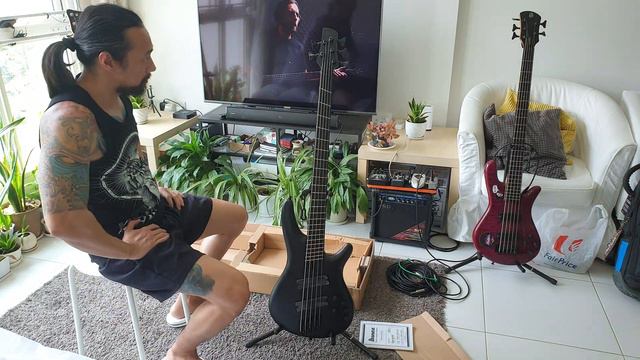Ibanez Iron label SRMS625EX-BKF 5-String Multi-Scale Electric Bass Guitar, Black Flat [UNBOXING] смотреть онлайн
