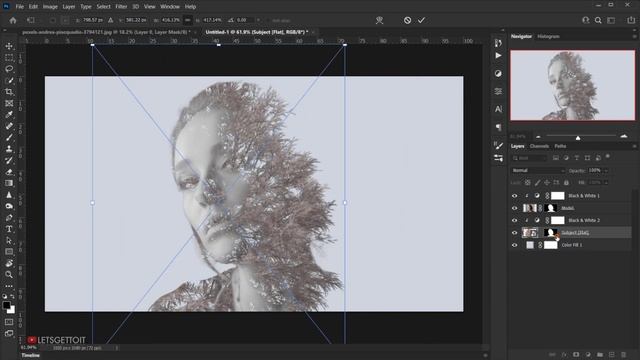 Double Exposure Tree - Photoshop Tutorial смотреть онлайн