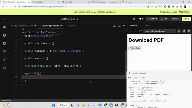 Angular 14 jsPDF Autotable Project to Export REST API JSONPlaceholder HTML5 Table to PDF Document смотреть онлайн