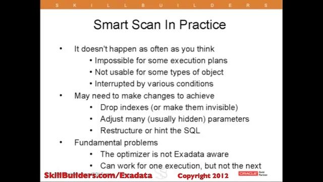 Oracle Exadata Smart Scan - Limitations and Best Practices смотреть онлайн