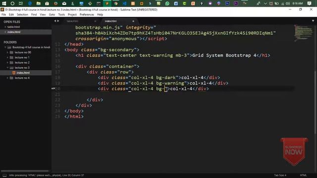 Bootstrap 4 Tutorial in Hindi Part 3: Bootstrap 4 Grid System full in one video in Hindi/Urdu смотреть онлайн