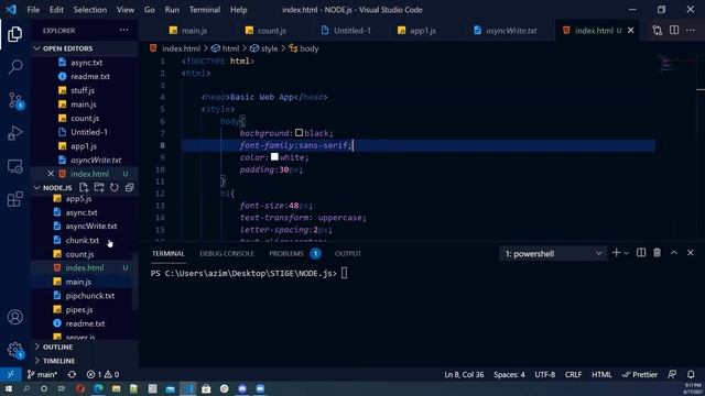 SERVING .HTML in NODE.js смотреть онлайн