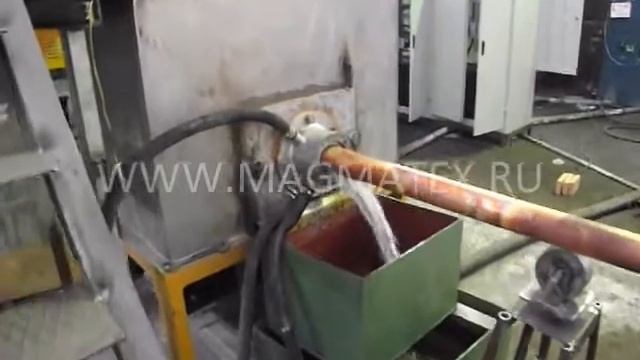 Работа линии по производству медной заготовки прутка с индукционными печами для меди смотреть онлайн