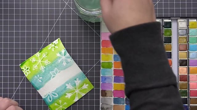 Snowflake Splendor | Creating Emboss Resist Backgrounds смотреть онлайн