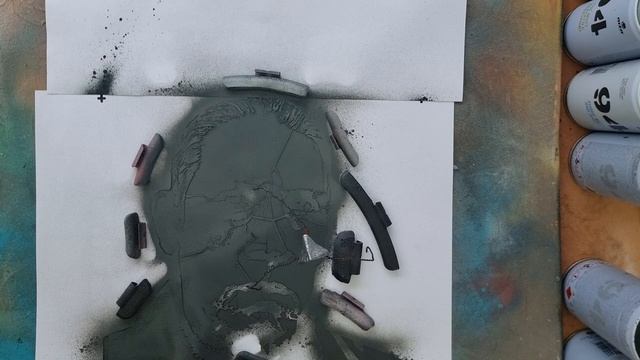 Stencil Art Painting in the rain смотреть онлайн