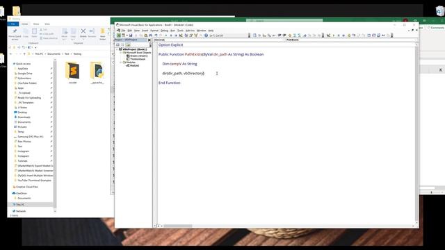 Create an Excel Function using VBA to check if a file or a folder exists смотреть онлайн