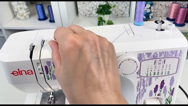 ELNA HM1606. Заправка верхней нити смотреть онлайн