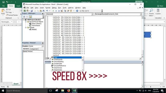 VBA Fun #1: Drawing Unicorn with Excel Macros (VBA) смотреть онлайн