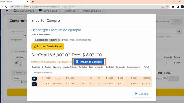 Importar compra desde excel смотреть онлайн