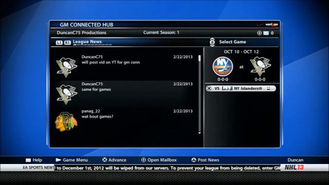 NHL 13 (PS3) - GM Connected - Intro смотреть онлайн