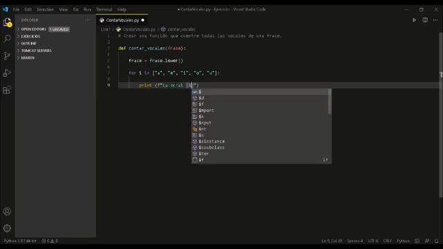 Función para contar todas las vocales de una frase/palabras en Python (2021) смотреть онлайн