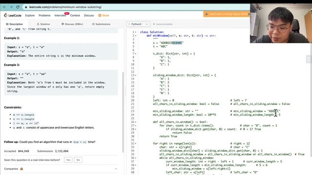 (Screw-Up Edition) Leetcode Python - Hard - Minimum Window Substring (Linear - Sliding Window) смотреть онлайн