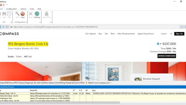 How to capture listings details from Compass website using Webharvy смотреть онлайн