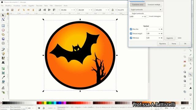 01 - Primi esercizi con Inkscape per Halloween - da png a vettoriale con base sfumata смотреть онлайн