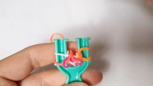 Браслет ?«Сердце Ангела»? БЕЗ СТАНКА на рогатке из резиночек Rainbow loom ❤️
