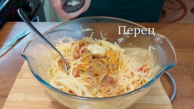 Капуста и пару яиц! Вкусный пирог на сковороде. смотреть онлайн