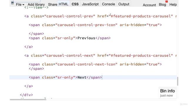 Display a Carousel | Build a Bootstrap Product Carousel | Lecture 13 смотреть онлайн