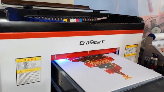 Erasmart a3 uv printer for Christmas KT board printing смотреть онлайн