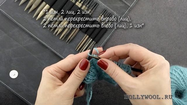 Вязание спицами. Вертикальные дорожки. Декоративная резинка. смотреть онлайн