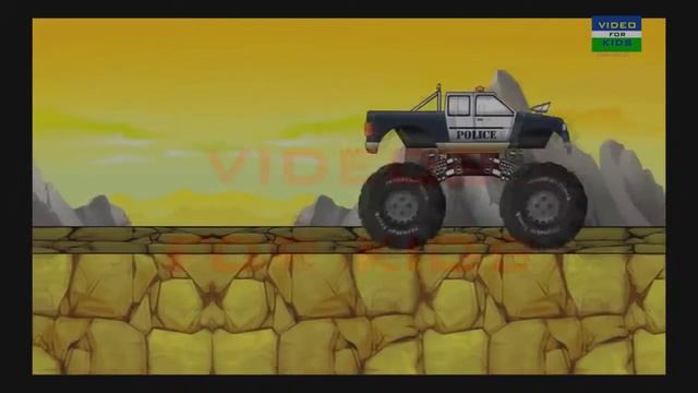 Monster truck - Police Monster truck - Video for kids - Kids channel смотреть онлайн