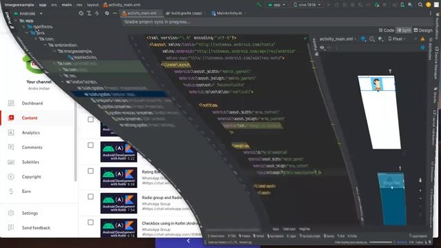 ImageView Example in Android Using Kotlin | Android Tutorials | AndroIndian смотреть онлайн