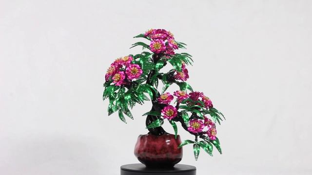 Handmade red flower blossom Wire-Bonsai - Showcase #9 смотреть онлайн