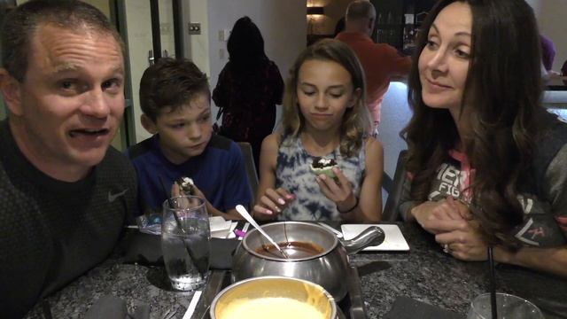 FAMILY FONDUE CHALLENGE | IN A RESTAURANT | We Are The Davises смотреть онлайн