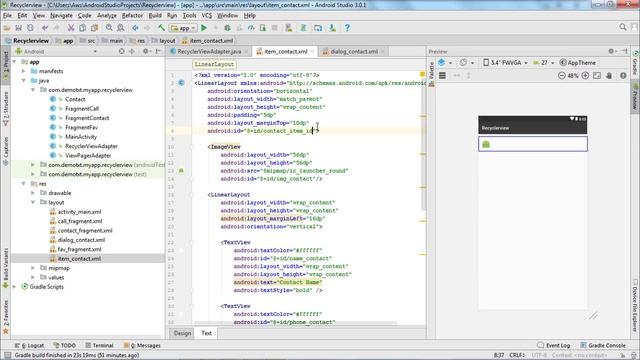 Fragment with RecyclerView Part 3 : item Click Listener Event : Show Custom dialog Box смотреть онлайн