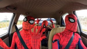 Spider-Mans Dancing In The Car