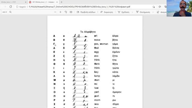 изучаю греческий онлайн , Μαθαίνω Ελληνικά! Alphabet -алфавит. греческий язык смотреть онлайн