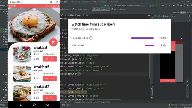 Food App In Android Studio | Restaurant App In Android Studio | Food Ordering App Android Studio смотреть онлайн