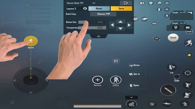 How to change the size of sprint button in pubg mobile, BGMI смотреть онлайн