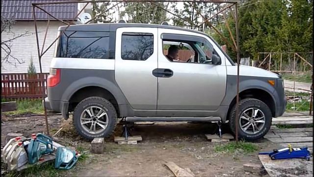 Honda Element проверка заднего редуктора на МКПП (DPS check MT) смотреть онлайн