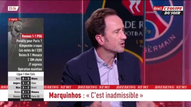 Rennes 1-1 PSG : Penalty pour paris ? | L'Equipe du soir смотреть онлайн