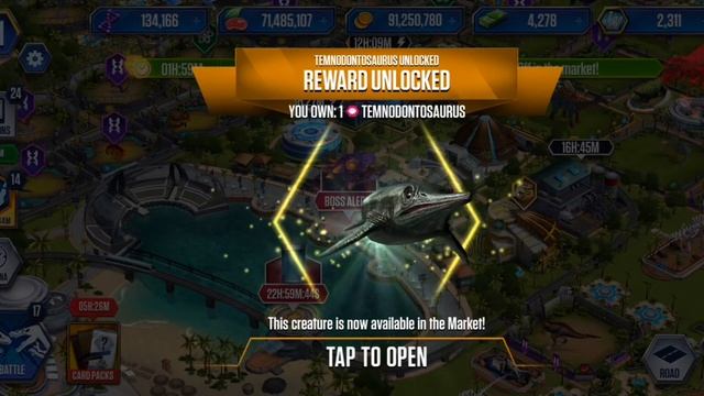 Temnodontosaurus Unlocked | Dominator League Tournament Reward | Jurassic World the Game смотреть онлайн